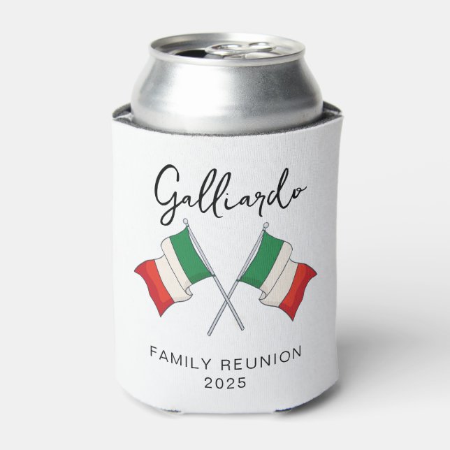 Italian Flag Family Reunion  Can Cooler (Can Front)