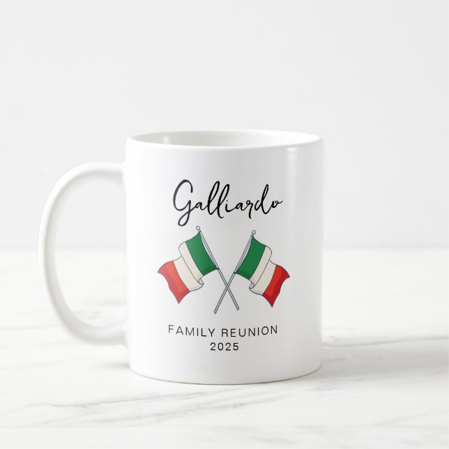 Italian Flag Family Reunion  Coffee Mug (Left)