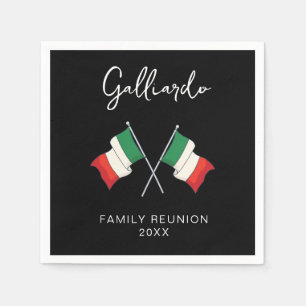 Italian Flag Family Reunion  Napkin