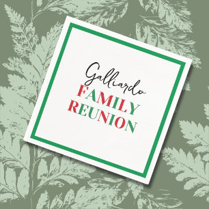 Italian Flag Family Reunion  Napkin