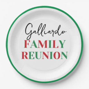 Italian Flag Family Reunion  Paper Plate