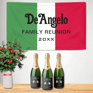 Italian Flag Family Reunion Sparkling Wine Label
