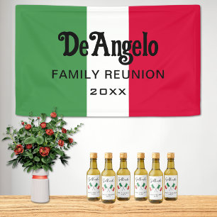 Italian Flag Family Reunion Wine Label