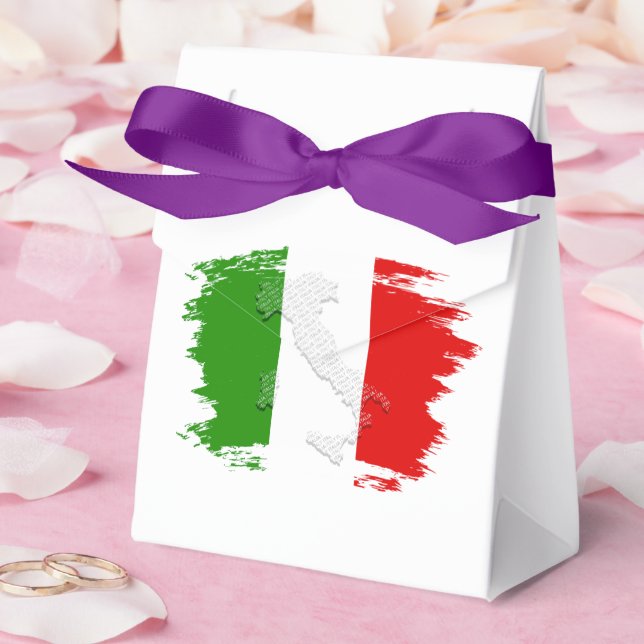 Italian flag favour box (Wedding)