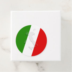 Italian flag favour tags