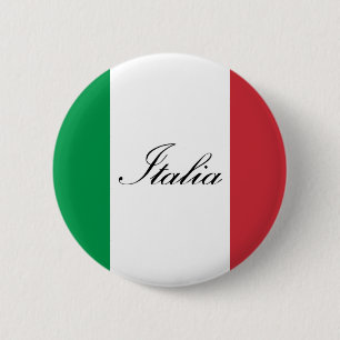 Italian Flag - Flag of Italy - Italia 6 Cm Round Badge