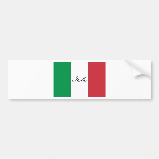 Italian Flag - Flag of Italy - Italia Bumper Sticker (Front)