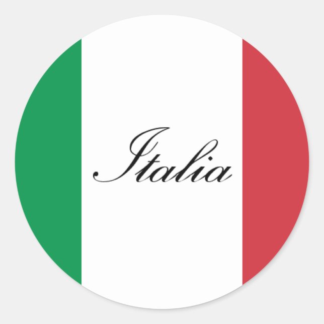 Italian Flag - Flag of Italy -  Italia Classic Round Sticker (Front)