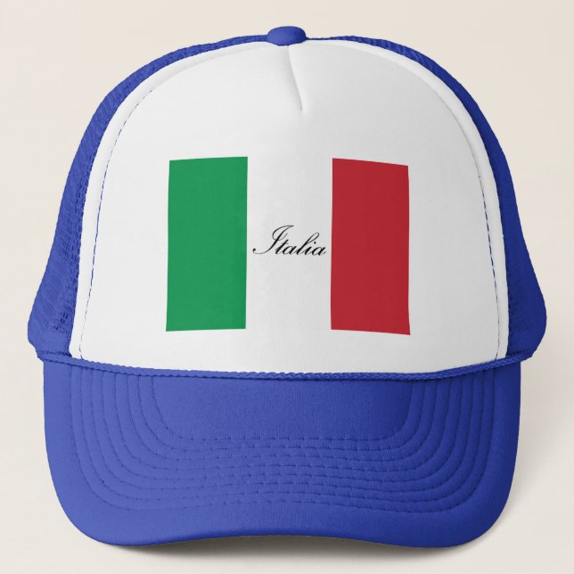 Italian Flag - Flag of Italy - Italia Trucker Hat (Front)