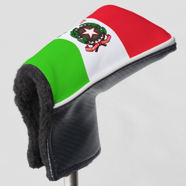 Italian flag golf head cover (3/4 Front)