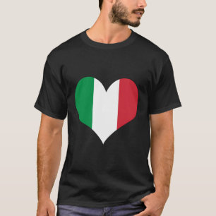 Italian Flag Heart Love Italy T-Shirt
