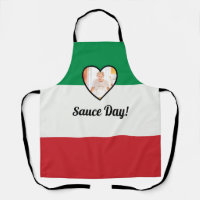 Italian Flag Heart Nonna Custom Photo Sauce Day
