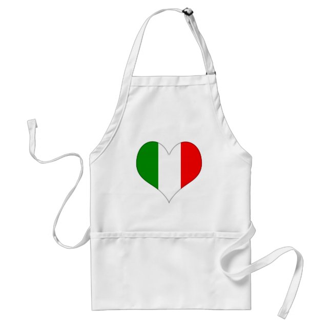 Italian Flag Heart Standard Apron (Front)