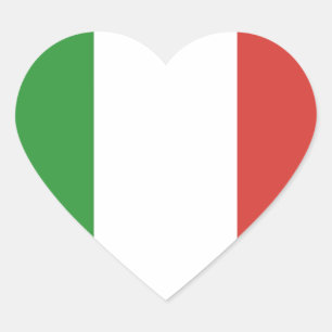 Italian Flag Heart Sticker