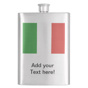 Italian Flag Hip Flask