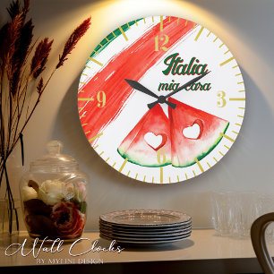Italian Flag inspired Wall Clock