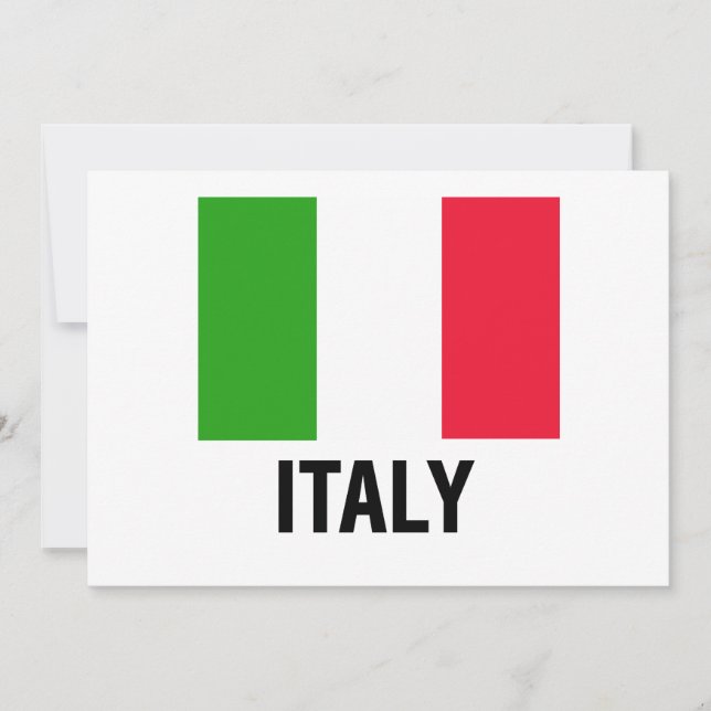 ITALIAN FLAG INVITATION (Front)