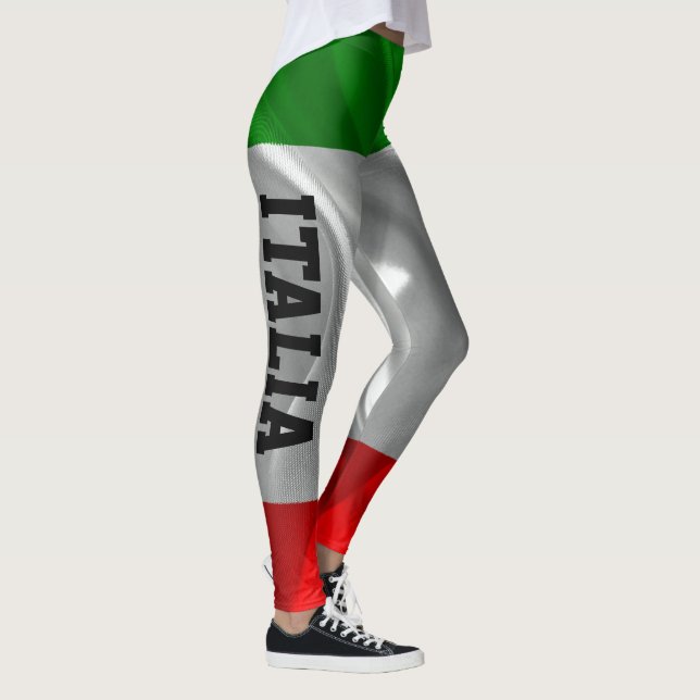 Italian Flag ITALIA Custom Fitness Leggings (Right)