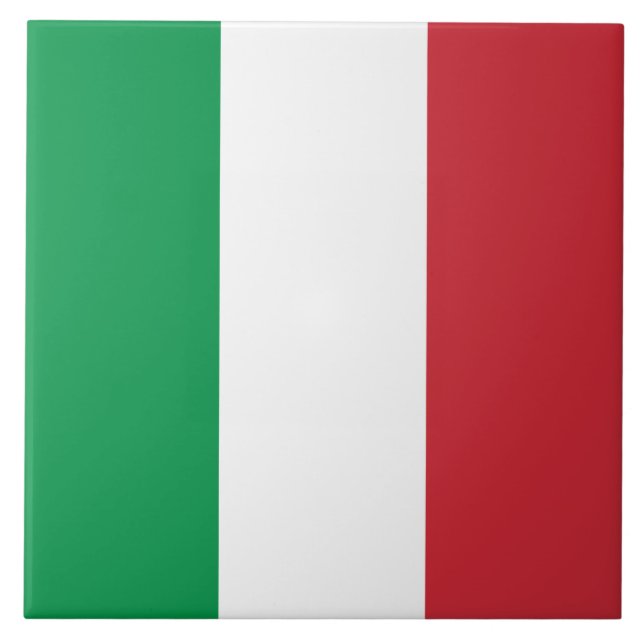Italian Flag (Italy) Ceramic Tile (Front)