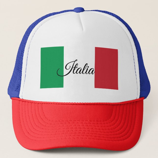 Italian flag & Italy - fashion, travel /sports fan Trucker Hat (Front)