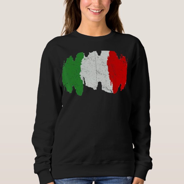 Italian Flag Italy Graphic Italian Style Italian C Sweatshirt (Front)