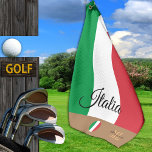 Italian flag & Italy, monogrammed Golf / sports Golf Towel<br><div class="desc">Sports/Golf Towel: Italy & Italian flag with monogrammed "custom" name at the bottom - love my country,  travel,  holiday,  patriots / sports fans</div>