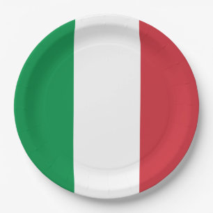 Italian Flag (Italy) Paper Plate