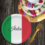 Italian Flag & Italy - party, birthday /sports Paper Plate<br><div class="desc">Paper Plates: Italian Flag & Italy - love my country,  travel,  holiday,  patriots party /sports fans</div>