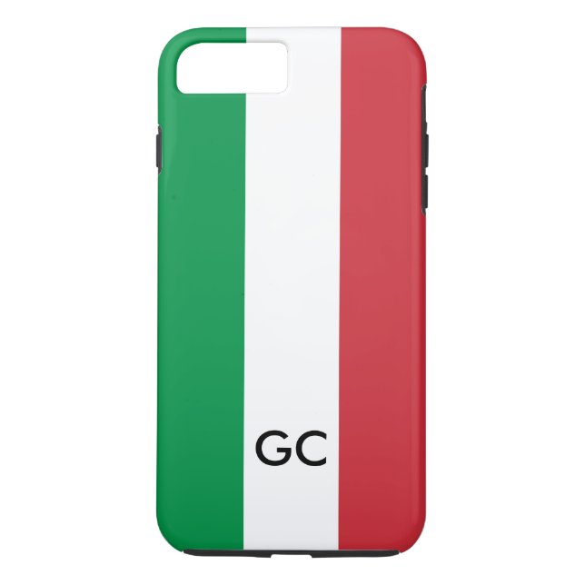 Italian flag Italy pride personalised monogram Case-Mate iPhone Case (Back)
