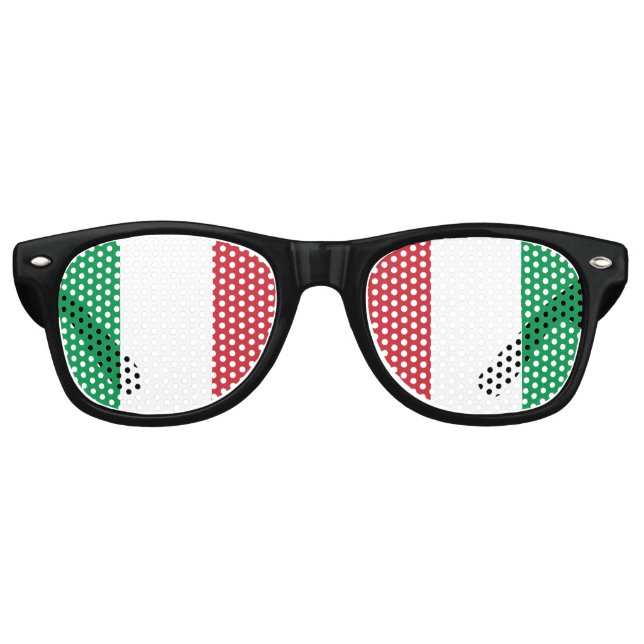 Italian Flag (Italy) Retro Sunglasses (Front)