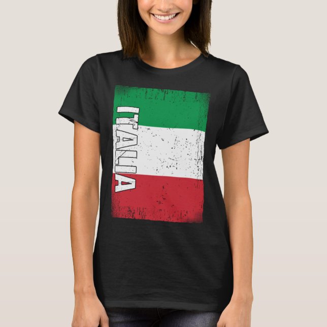 Italian Flag Italy T-Shirt (Front)