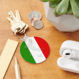 Italian flag key ring