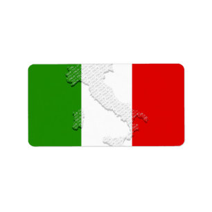 Italian flag label
