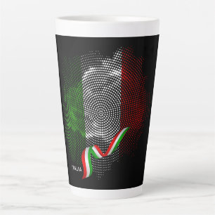 Italian flag latte mug
