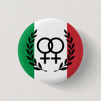 Italian Flag Lesbian Pride Pin with laurel wreath
