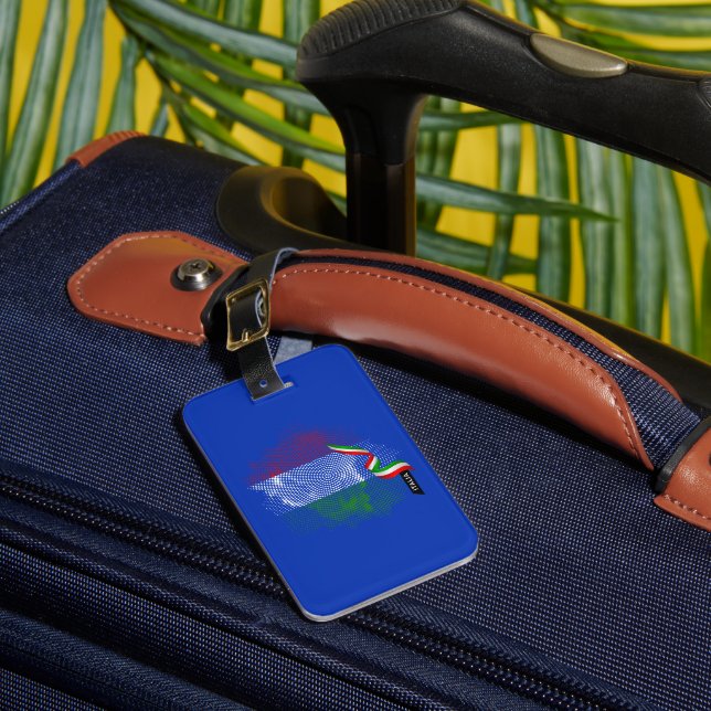 Italian flag luggage tag (Front Insitu 1)