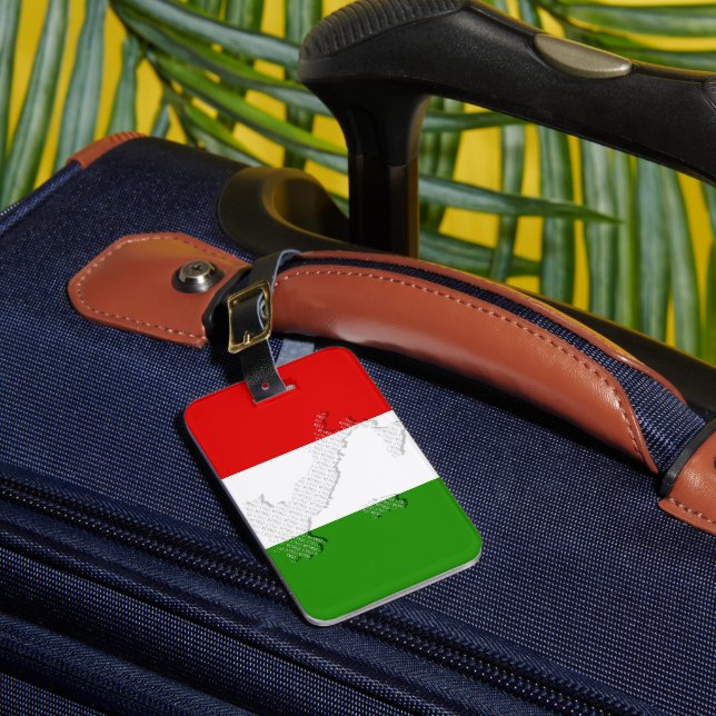 Italian flag luggage tag (Front Insitu 1)