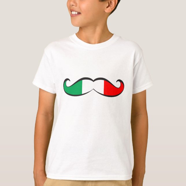 Italian Flag Moustache T-Shirt (Front)