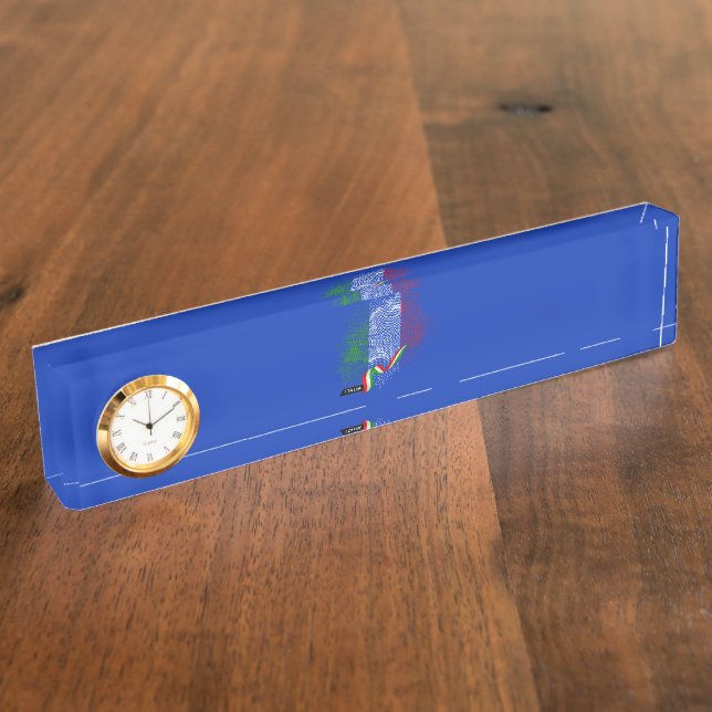 Italian flag nameplate (Side)