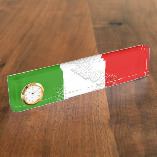 Italian flag nameplate