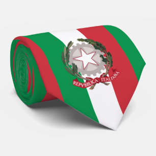 Italian Flag & National Emblem, Flag of Italy Tie