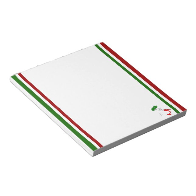 Italian flag notepad (Angled)