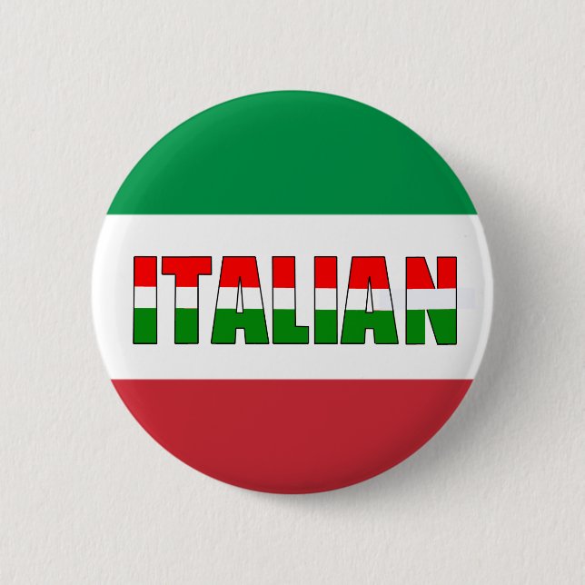 Italian Flag of Italy 6 Cm Round Badge (Front)
