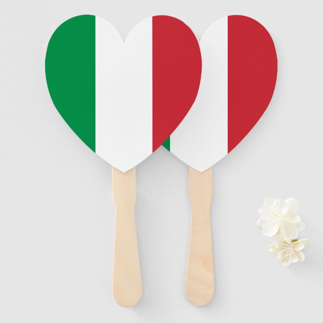 Italian flag of Italy custom wedding party Hand Fan (Front and Back)