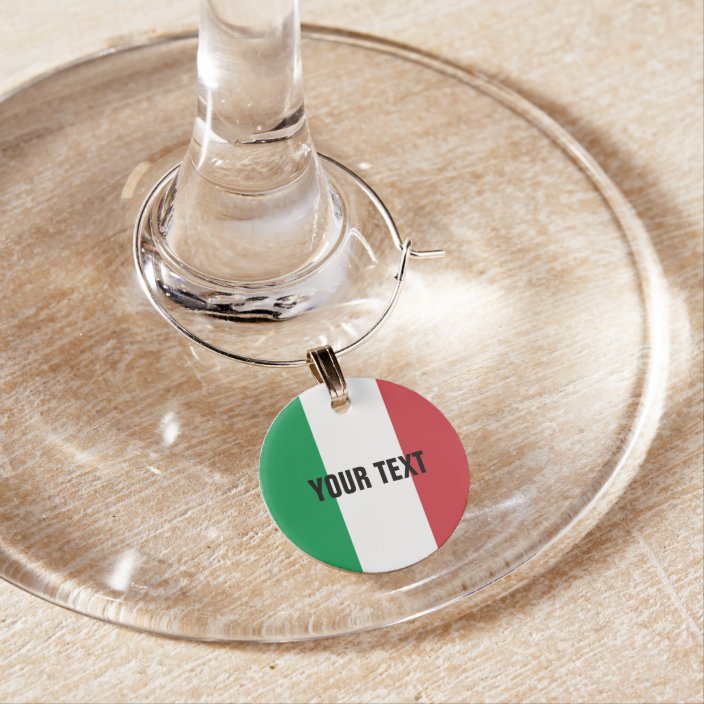 Italian Flag Of Italy Custom Wine Glass Charms Au