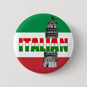 Italian Flag of Italy Pisa 6 Cm Round Badge