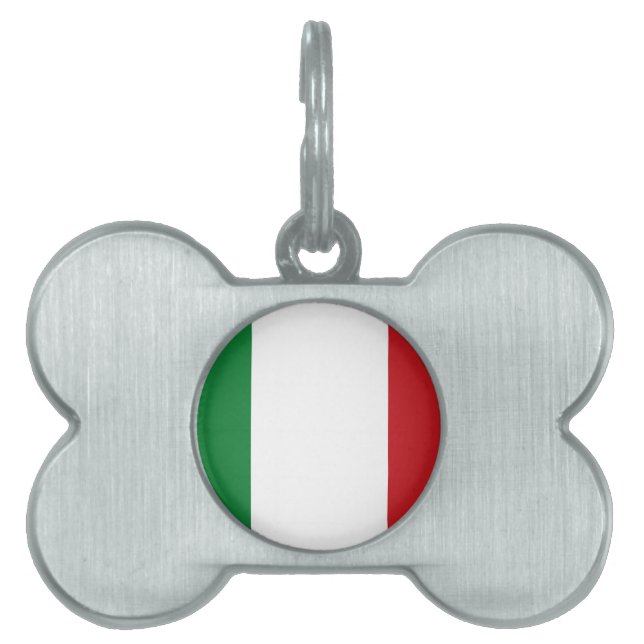 Italian flag pet ID tag (Front)