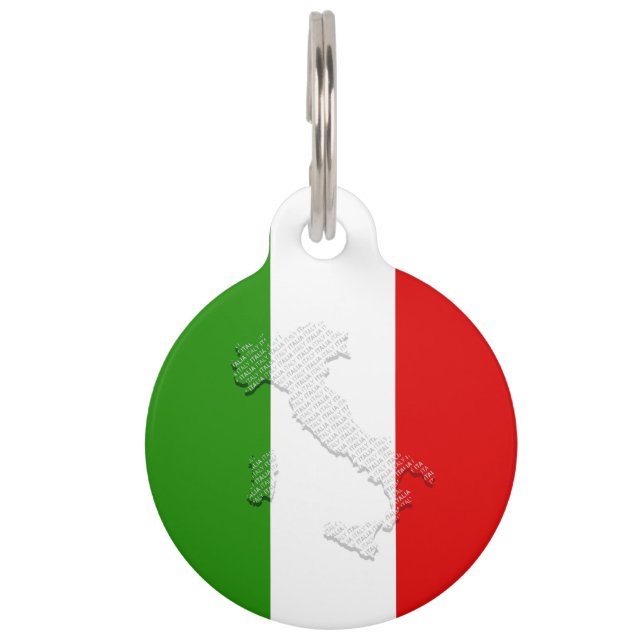 Italian flag pet tag (Front)