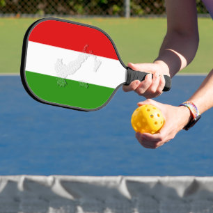 Italian flag pickleball paddle