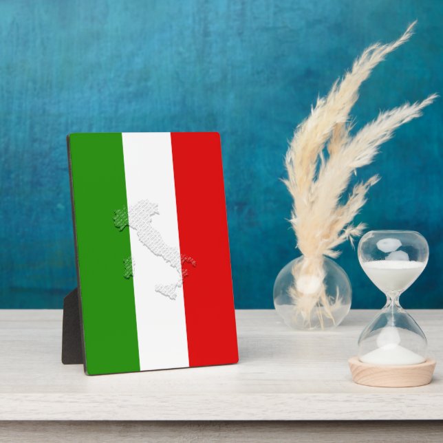 Italian flag plaque (Side)